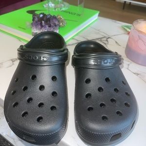 Black Croc Slides